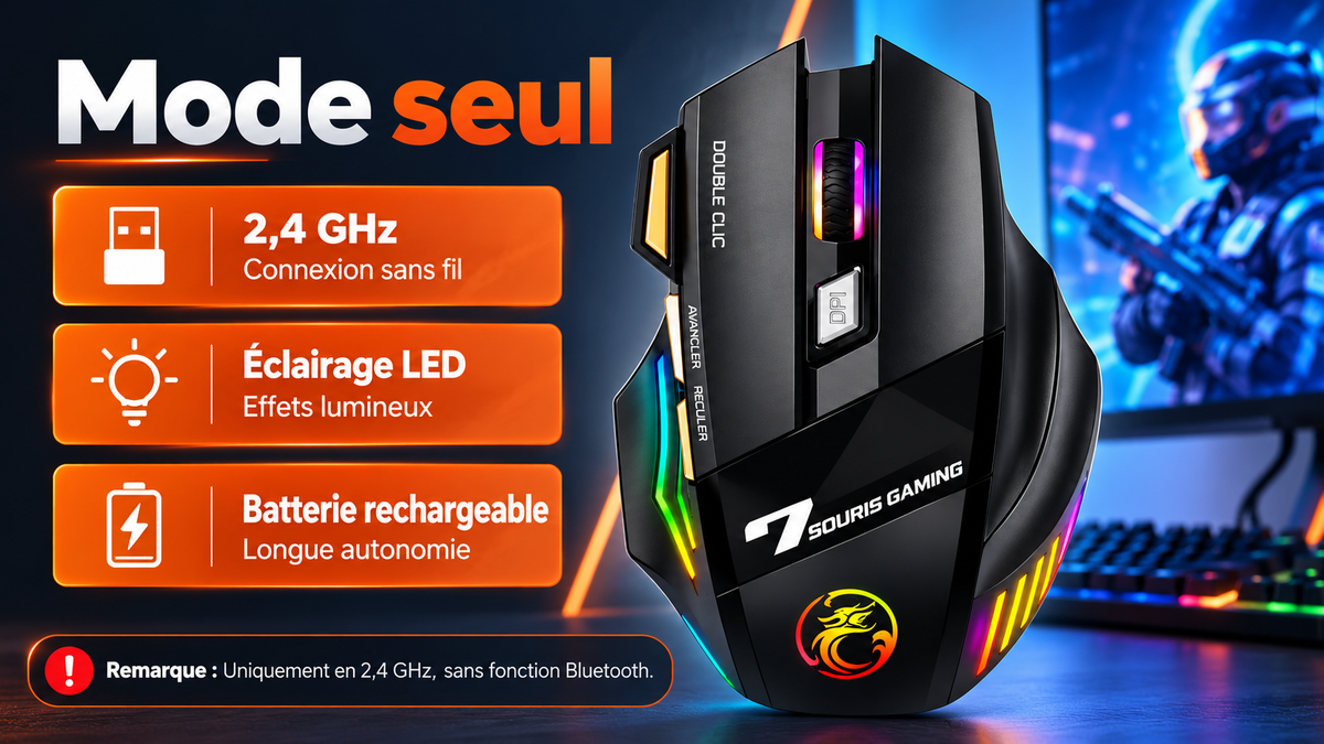 Souris Gaming Sans Fil