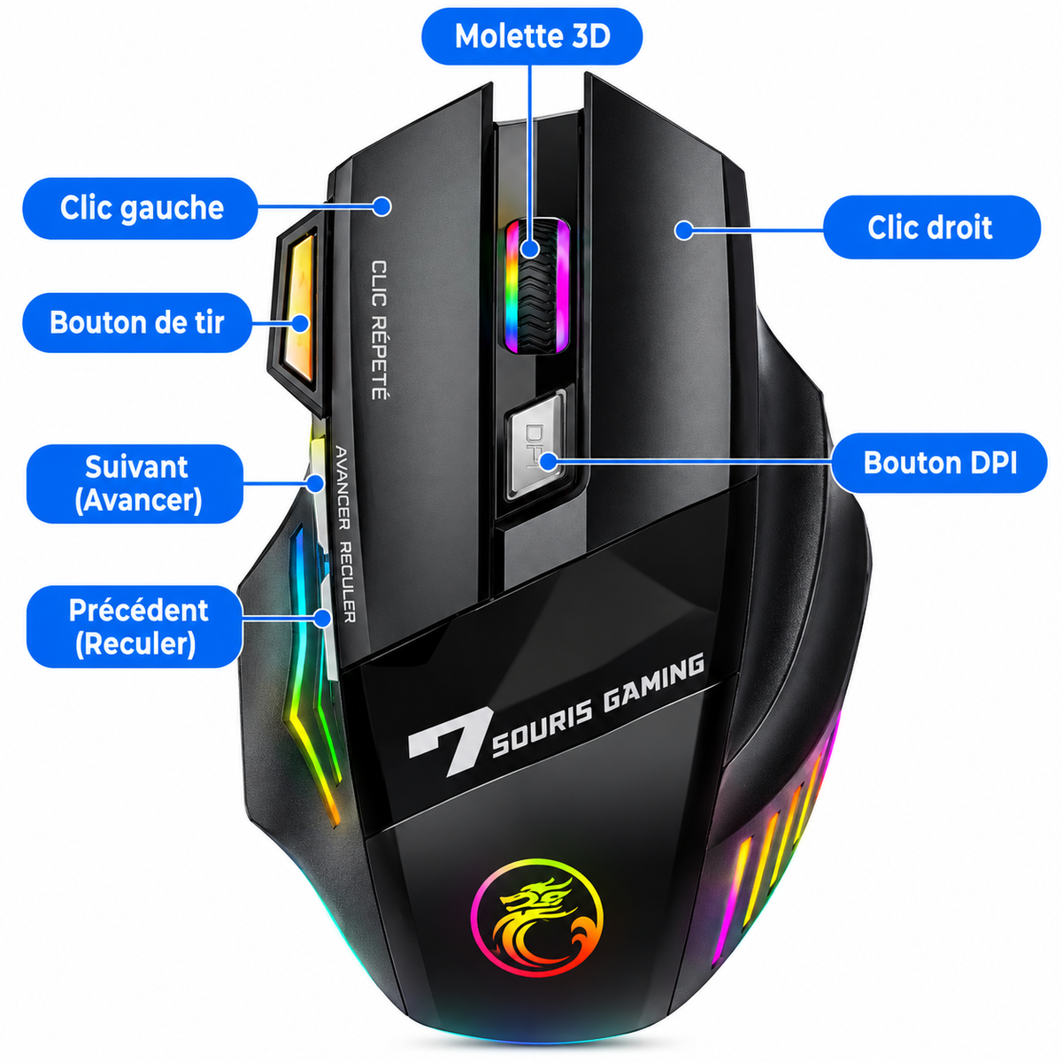 Souris Gaming Sans Fil