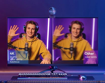 Webcam 4K Camera 1080P 60FPS