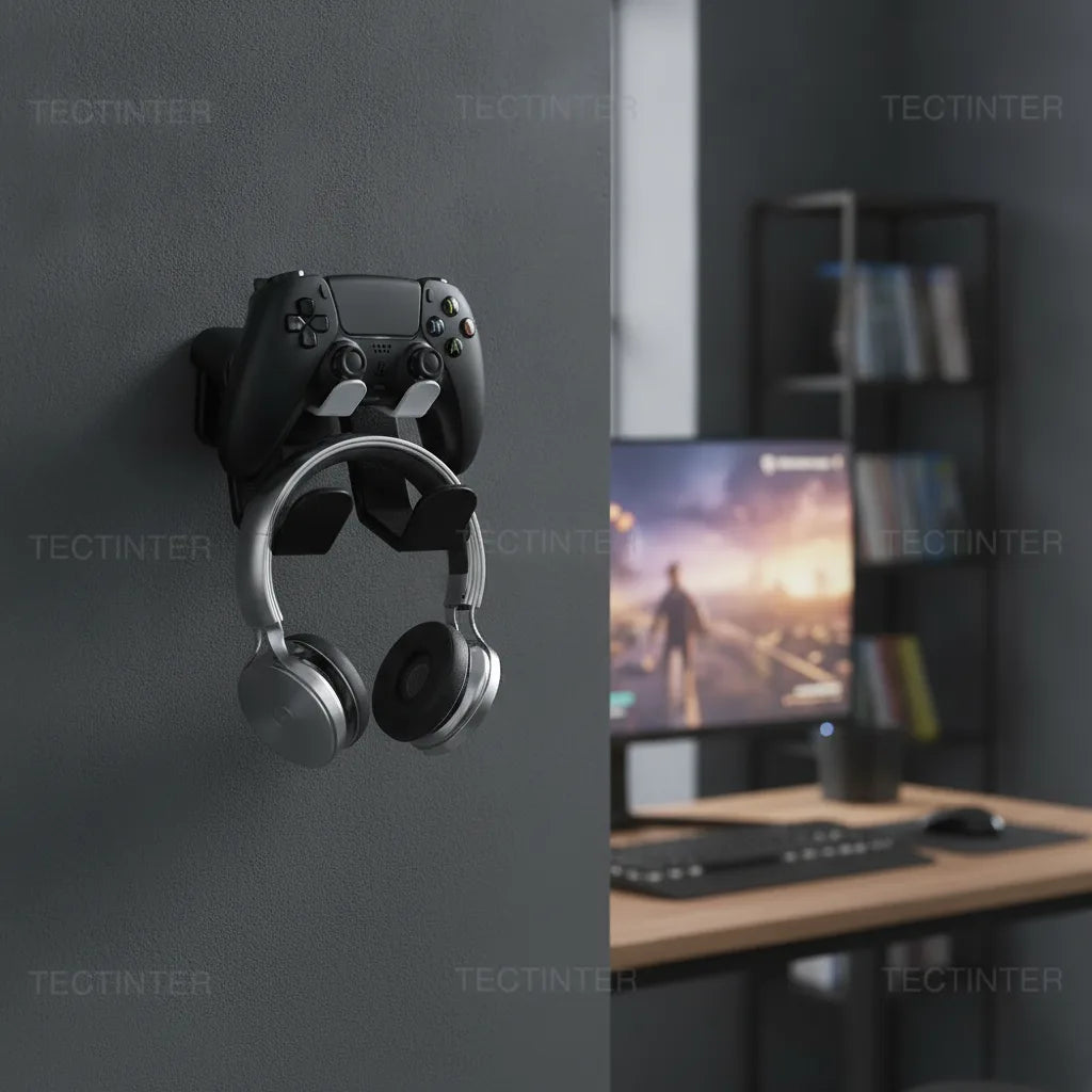 Support Mural Gaming Universel pour Manettes et Casque